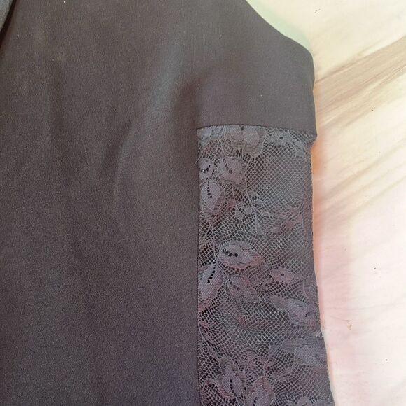 NWT Diane von Furstenberg | Black Seduction Mesh Side Collared Paneled Romper 10 - Picture 10 of 14